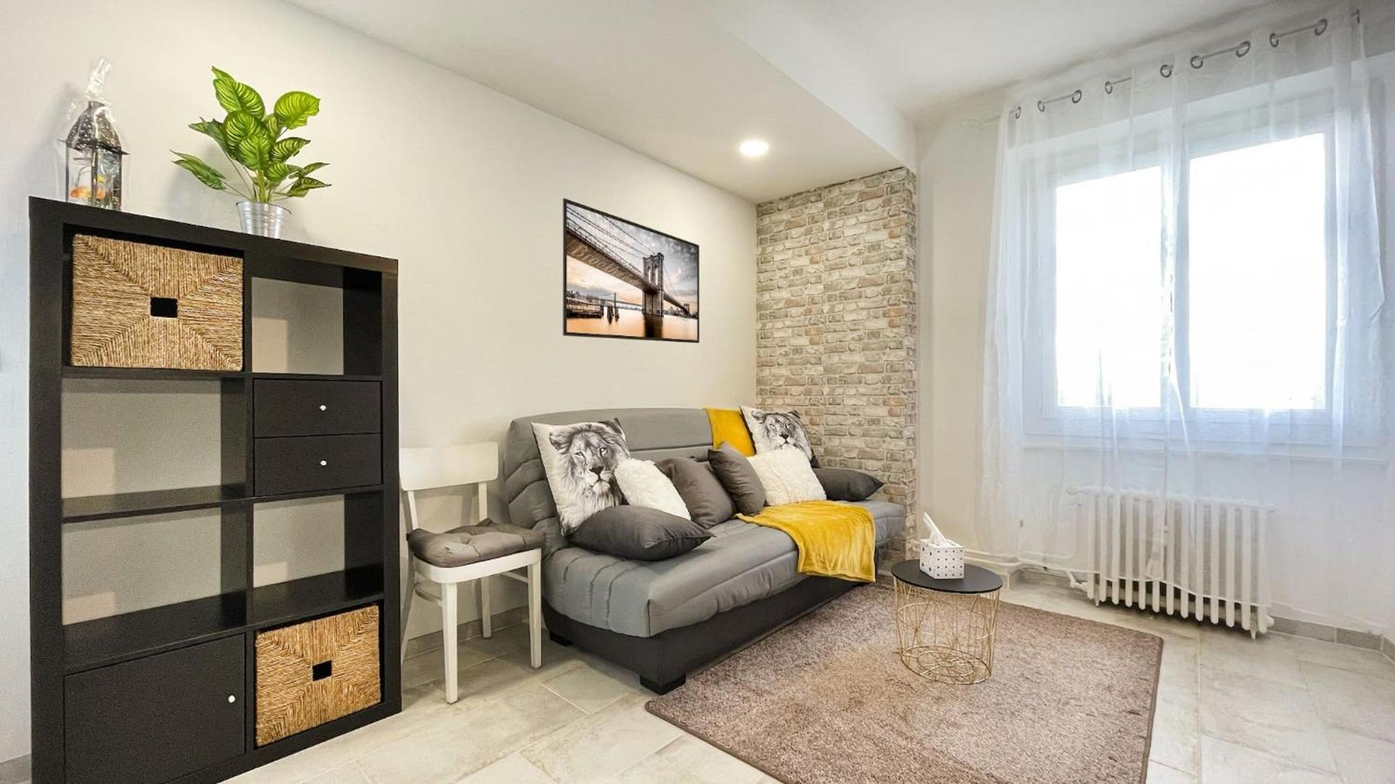Homey Keola - Parking Prive Gratuit - Aux Portes De Geneve - Au Pied Du Tram - Appartement Avec 1 Chambre Et Un Grand Salon Avec Un Canape-Lit Ambilly Exteriér fotografie